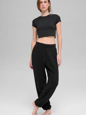 Alo Waffle Weekend Escape Jogger, Black, Size: S